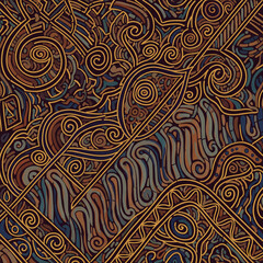 Ethnic Artistry Pattern: Abstract Tribal Motif