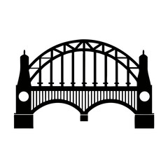 Sydney Harbour Bridge Silhouette – Iconic Australia Landmark Vector for Travel Design, Architecture Clipart, City Symbols, Tourism Logos & Urban Graphics

