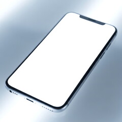 Blank White Digital Screen Modern Smartphone Technology Display