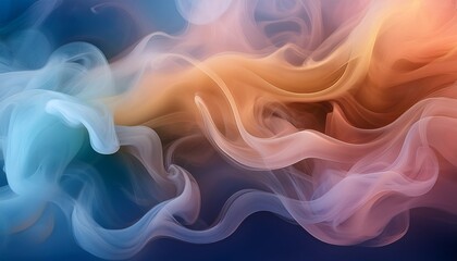 Obraz premium soft gaslike smoke with gradient edges creates natural flowing abstract background with warm and cool tones blending smoothly