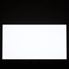 White Monitor Screen Blank Display Technology Bright Studio