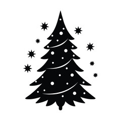 Obraz premium christmas-tree-lights-with-snowflakes-falling-back.eps