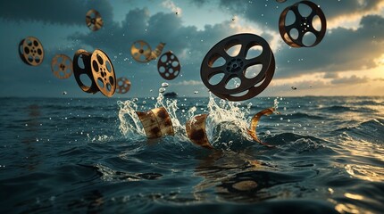 old movies overboard, created by ia