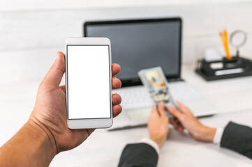 Online Trading Platform: Mobile and Laptop for Digital Finance