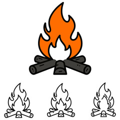 A powerful collection of bonfire emblems, perfect for creating a memorable and rustic brand mark