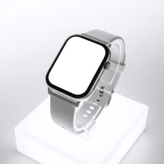 Smartwatch Blank White Screen Modern Technology Device