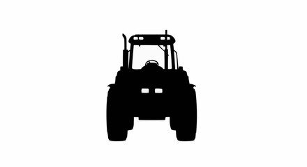 Naklejka premium Tractor Vector – Silhouette for Farming Equipment, Agriculture, and Rural Transport Concepts