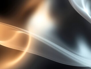 Abstract luminous energy streams flowing on a dark gradient canvas