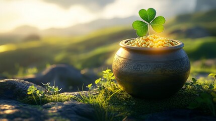 A Pot Of Gold At The End Of A Rainbow
