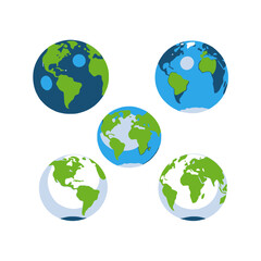 Earth globes-multiple-views-different-angles-educational-resource-kids-learning-geography