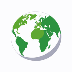 Obraz premium Green World Globe Illustration- Earth Day Graphic- Global Awareness Design- Eco Friendly Concept- Planet Earth Artwork- Save the Planet Image