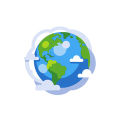 Fototapeta premium Earth Planet Image-Environment-World-Nature-Clouds-Globe-Beautiful-Nature Image-Eco Friendly-Planet Earth Image