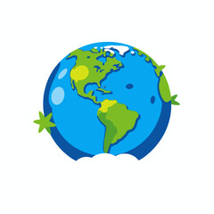 Earth Image-Planet Earth-Global Map-World Map-Green Lands-Blue Ocean-Beautiful Planet-Nature-Environment