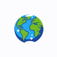 Earth Image-World Map-Planet Earth-Educational Graphic-Kids Learning-Geography Illustration-Simple Globe-Planet Earth Image-Colorful Globe-Educational Resource