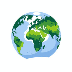 Fototapeta premium World Map Image-Earth Globe-Colorful Planet-Green Earth-Global Map-Educational Resource-World Geography-Kids Learning-Planet Earth Image