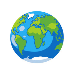 Naklejka premium Earth Globe Image-World Map-Planet Earth-Educational Resource-Kids Learning-Geography Study-Kids Educational Materials