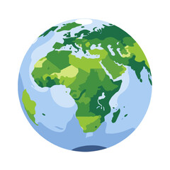 Fototapeta premium Earth Globe Illustration-World Map Featuring Africa & Europe-Geography and Cartography Image-Educational Resource for Global Studies