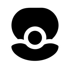 Obraz premium Pearl in an oyster shell icon vector illustration