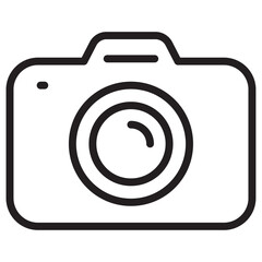Camera icon thin vector sign symbol