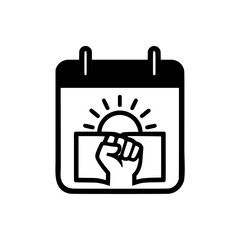 ACalendar page representing new beginnings or planning with hope icon