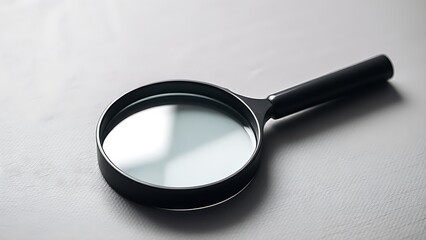 Magnifying glass on a textured surface, highlighting curiosity and attention to detail.