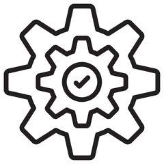 Engineering tool icon thin vector sign symbol