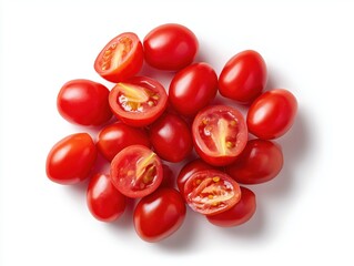 Fresh cherry tomatoes culinary delight kitchen vibrant top-down view healthy cooking inspiration