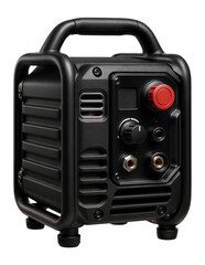 Fototapeta premium Portable welding generator with a compact frame for construction sites.