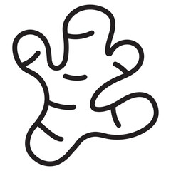 Ginger icon thin vector sign symbol