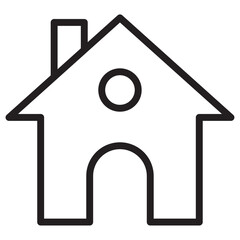 Home icon thin vector sign symbol