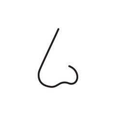 Human nose icon thin vector sign symbol