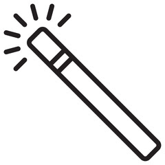 magic wand icon thin vector sign symbol