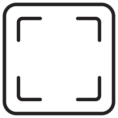 scan button icon thin vector sign symbol