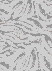 Seamless zebra skin pattern with isolated abstract hand drawn art wild leopard animal tiger skin background elements in black and white colors.Leopard , zebra and tiger mix furry skin seamless pattern