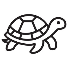 turtle icon thin vector sign symbol