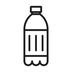 water bottle icon thin vector sign symbol