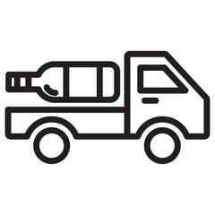Fototapeta premium Wine delivery icon thin vector sign symbol