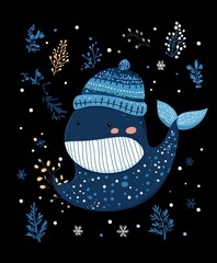 Festive Cartoon Christmas Snowman Illustration for Holiday Cards and Decorations