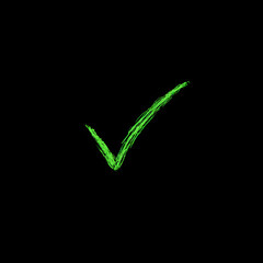 Hand-Drawn Green Checkmark Approval Symbol