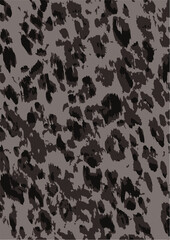 Leopard print. Vector seamless pattern. Animal jaguar skin background with black and brown spots on beige backdrop. Abstract exotic jungle texture. Repeat design for decor, fabric, textile, wallpapers