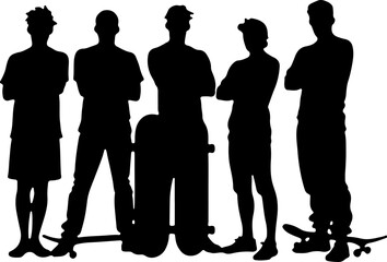 mountain skateboarder, man skateboarding, extreme sport, vector  bundle