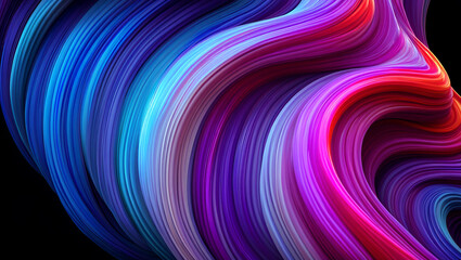 Abstract Swirling Color Waves Vibrant Digital Art