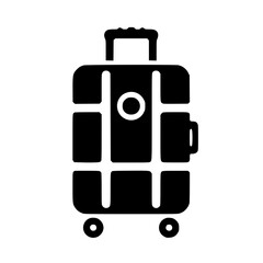 Minimalist Black SVG Silhouette of a Suitcase for Travel and Vacation Design Projects