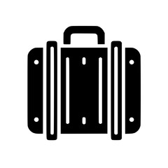 Minimalist Black SVG Silhouette of a Suitcase for Travel and Vacation Design Projects