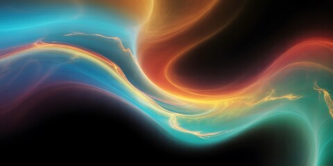Abstract Swirling Nebula Cosmic Energy and Vibrant Hues