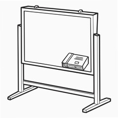Whiteboard with Eraser on Stand classroom education