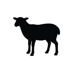 A sheep vector silhouette art illustration