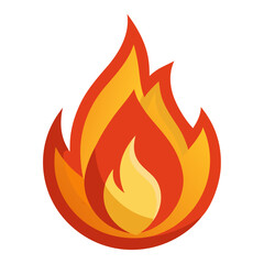 Fiery flames with warm color gradients fire heat