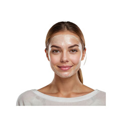 Young Woman Applying Facial Mask, Skincare Routine, Beauty Treatment