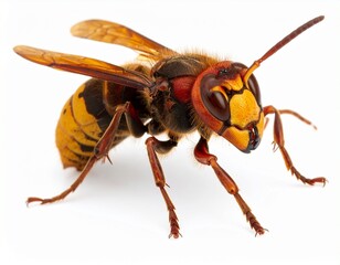 wasp isolated on white background